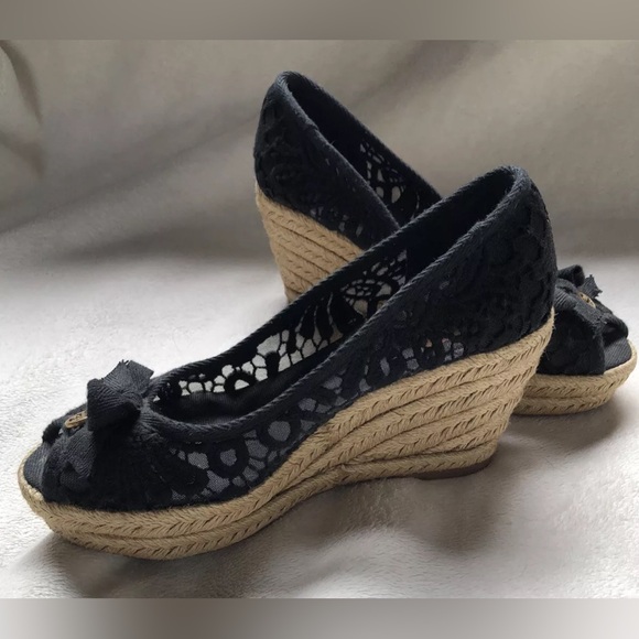 Tory Burch Jackie Lace Espadrille Wedge - Picture 7 of 9